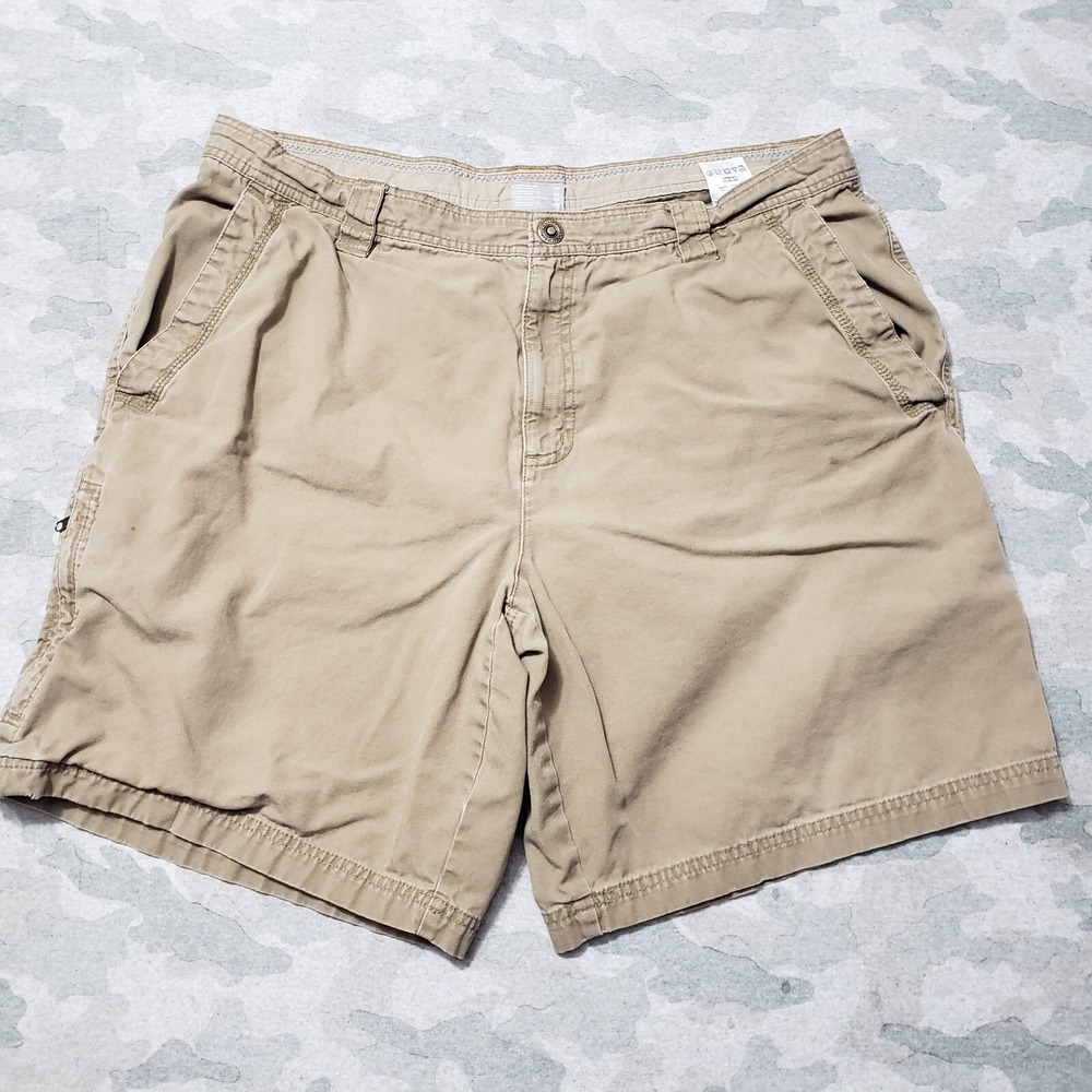 Columbia Shorts Mens 40x9 Brown Pockets Flat‎ Front Outdoors Hiking Travel